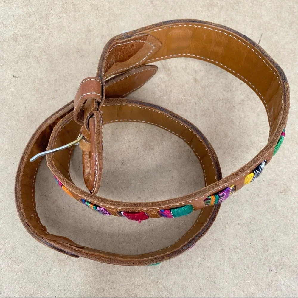 Genuine Leather South Western Embroidery Belt